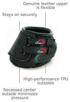 Cavallo Simple Hoof Boot for Horses, Size 2, Black