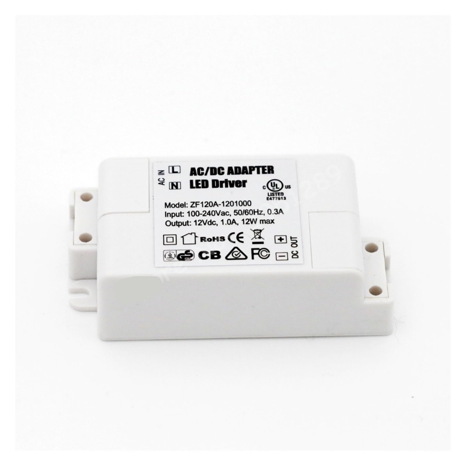 Pilote LED 12 W 1000 mA MR16 MR11 Adaptateur AC/DC Transformateur Entrée AC 100 V-240 V Sortie DC 12 V Convient for les spots LED et les bandes lumineuses LED.