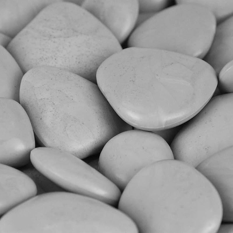 PolyPebbles Polished Decorative Rocks & Stones | Perfect for Pots, Planters, Gravel, Arts and Crafts, Landscaping, Balancing and More | Triple The Coverage of Natural Stone | 100% Recycled Materials
