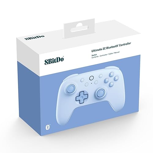 Miniatura 5 de 8BitDo Ultimate 2C - Controlador Bluetooth para SwitchSwitch 2, controlador inalámbrico con control de movimiento de 6 ejes, vibración Rumble, D-Pad