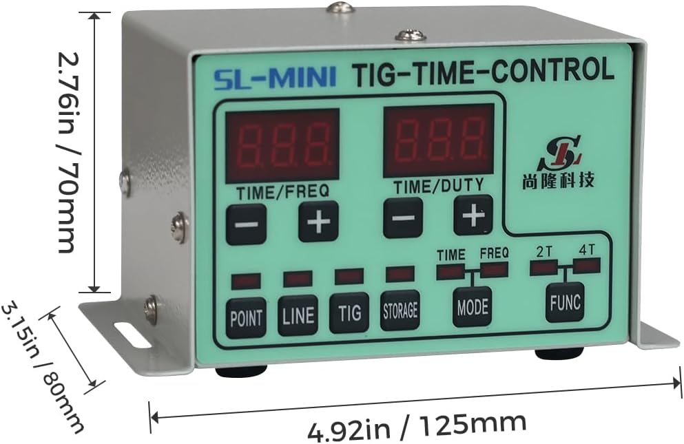 Diagram showing the dimensions of the Klortecer SL-MINI unit: 4.92 inches (125mm) length, 3.15 inches (80mm) width, and 2.76 inches (70mm) height.