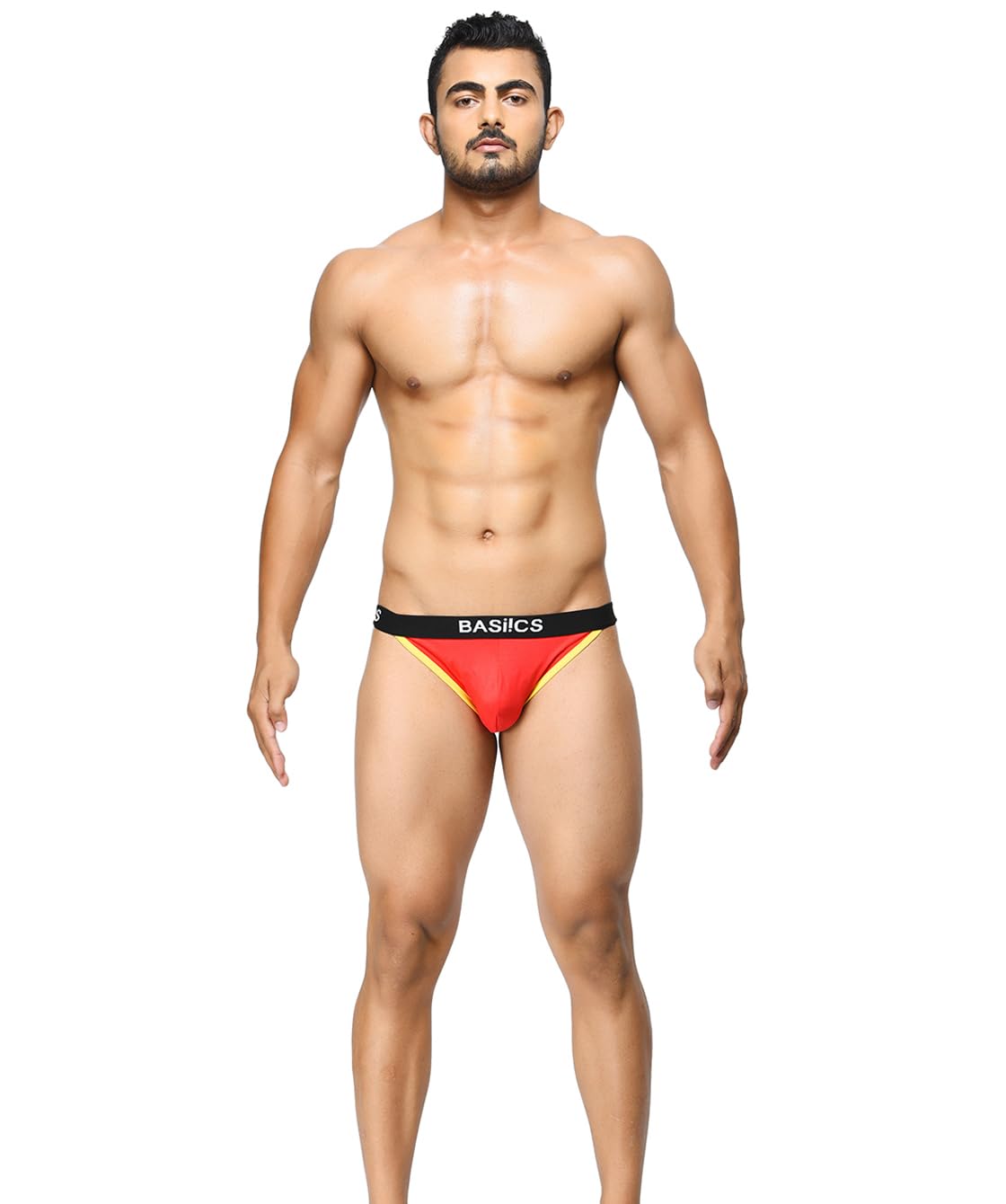 BASIICS Men Cotton Briefs (Pack of 1) (BCSBR02RD0_2XL_Red_2XL)