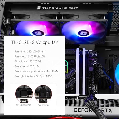 Image of TR-Thermalright Aqua Elite 240 V3 Aio CPU Cooler-240mm Liquid Cooler,2x120mm ARGB Cooling Fan,Easy Installation,Compatible with AM5 /AM4, LGA1851 /1700 /115X /1200 /2011, Black