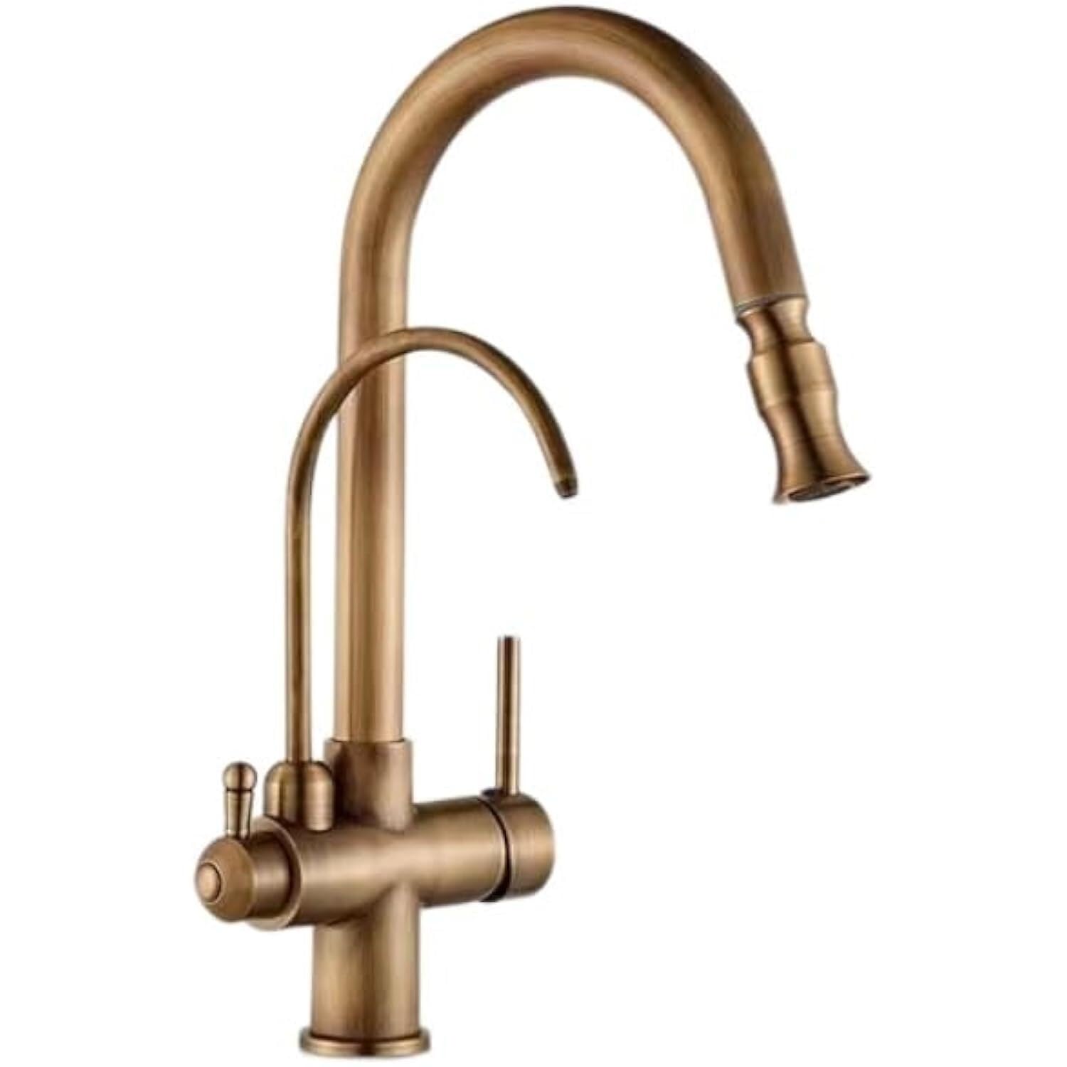 Grifo de cocina extraíble retro Vantor para solucionar salpicaduras y limpiar fregadero grande 3