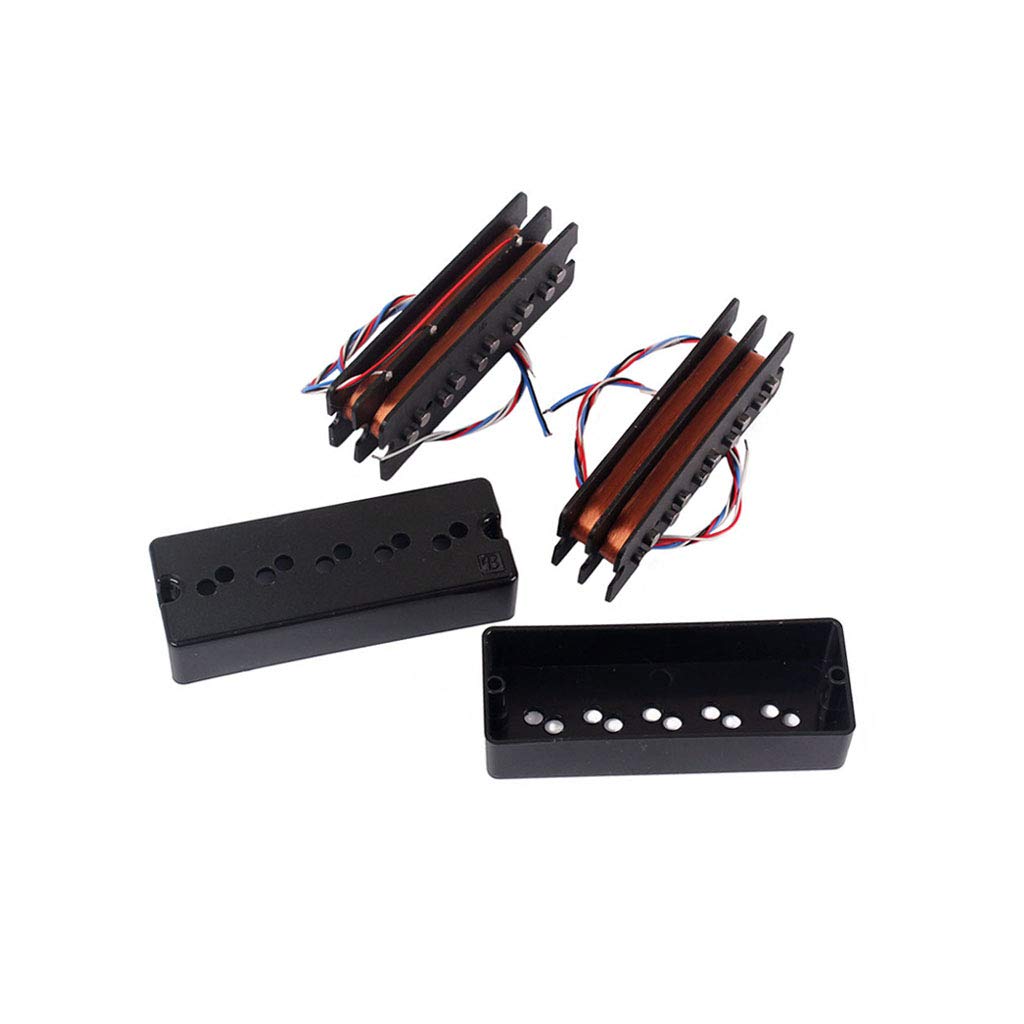 Alnicov Pickup per basso Set di pickup Humbucker a doppio strato con saponetta per parti di basso a 5 corde