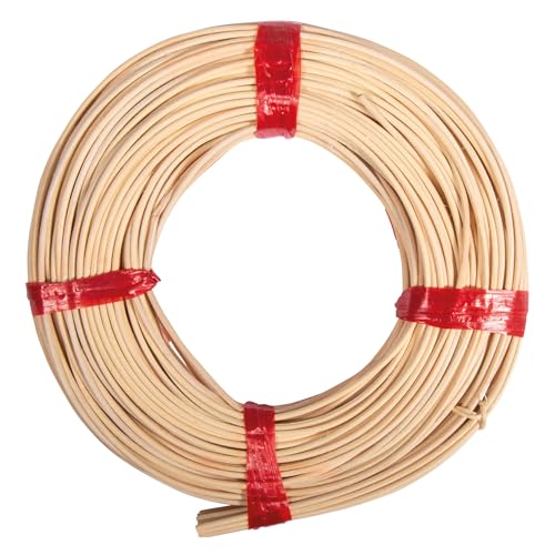 Rayher Hobby 6502500 Peddigrohr, natur, 1A Rotbandqualität, 2,4 mm ø, Nr. 5, Rolle 125 g (ca. 55 m), Flechtrohr, Flechtmaterial, Beige