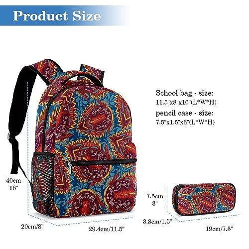 Sac à dos écossais avec trousse multicolore pour la rentrée des classes