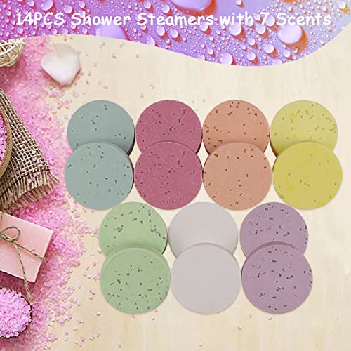 PickMora 14PCS Shower Steamers Aromatherapy with 7 Scents, Bath Bombs with Essential Oils for Relaxation, Shower Bombs Shower Tablets Gift Sets for Women and Men in Mother's Day, Anniversaries - Image 5