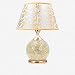 Produktbild Doppelknopfschalter E27 + Lampe BeadsSimple modernes Schlafzimmer Nachttischlampe Wohnzimmer kreative Glaskeramik Goldene dekorative Tischlampe UOMUN (Size : Large)