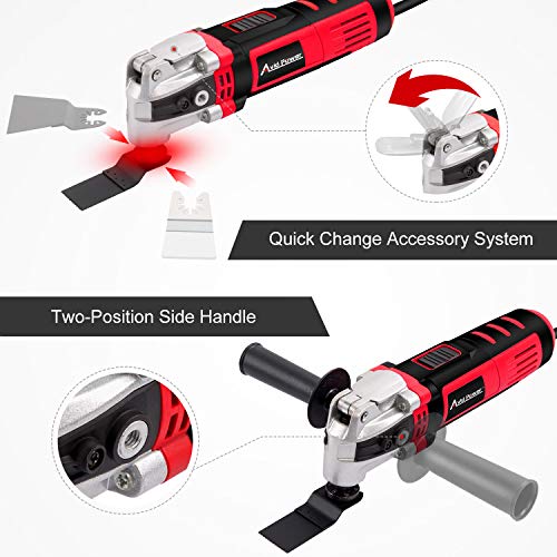 AVID POWER Oscillating Tool, 3.5-Amp Oscillating Multi Tool with 4.5°Oscillation Angle, Variable Speeds and 13pcs Accessories