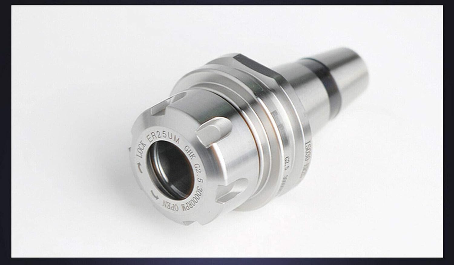 ISO20 ER20 Collet Chuck CNC Tool Holder - High Speed G2.5/40,000 RPM Silver