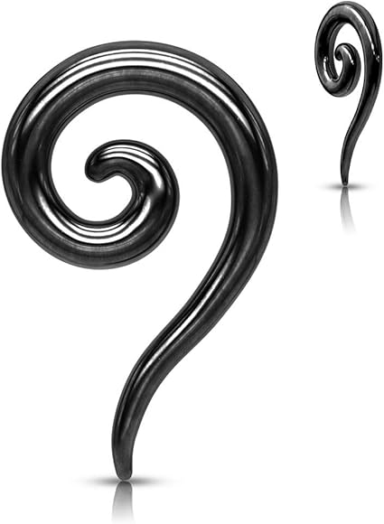 Spirale Dilatazione Per Piercing - Acciaio Surgicale 316L - Diametro 2-8mm - Oro/Argento/Nero - Foto 8