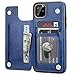 iPhone 11 Pro Max Wallet Case with Card Holder,OT ONETOP PU Leather Kickstand Card Slots Case,Double Magnetic Clasp and Durable Shockproof Cover for iPhone 11 Pro Max 6.5 Inch(Blue)