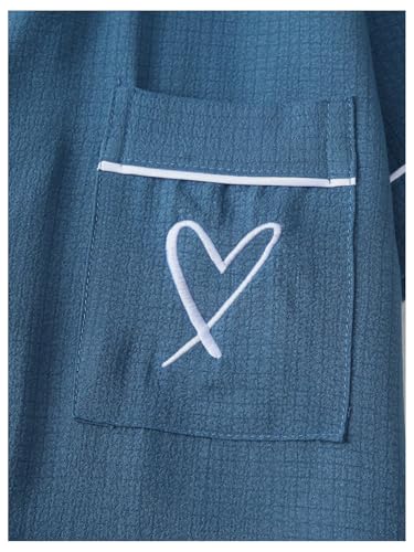 Image of Verdusa Pajamas For Women Set 2 Piece Summer Pajama Sets Cute Pjs Lounge Matching Button Shirt with Shorts