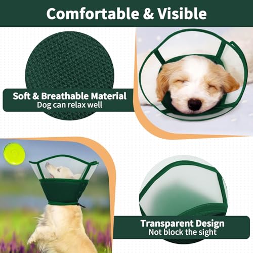 Image of Allroaring Dog Cone Collar, Soft Dog Cones for Medium Dogs After Surgery