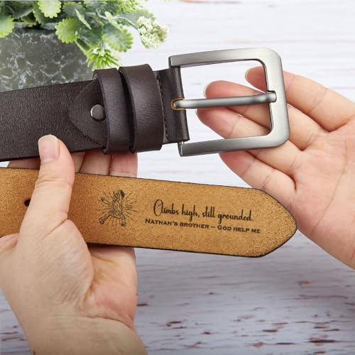 Men’s Leather Belt for Brother Who Loves American Football q6WgDM3