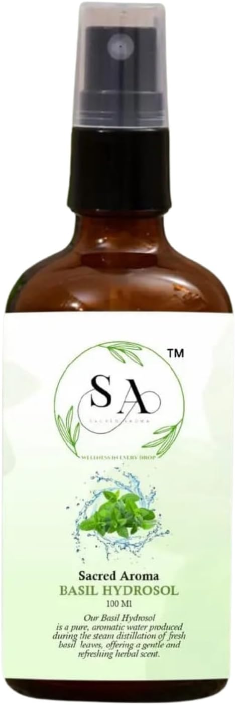 Sacred Aroma Basil Hydrosol Water | Size-100ML