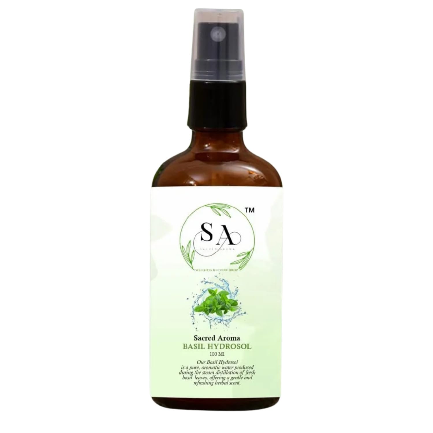 Sacred Aroma Basil Hydrosol Water | Size-100ML