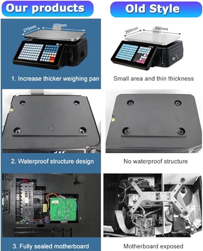 Báscula digital comercial con impresora térmica y doble display miniatura 5