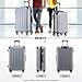 BEIBYE Zwillingsrollen Hardcase Reisekoffer Koffer Trolleys Hartschale in XL-L-M in 14 Farben (Silber, Großer Koffer (76 cm))