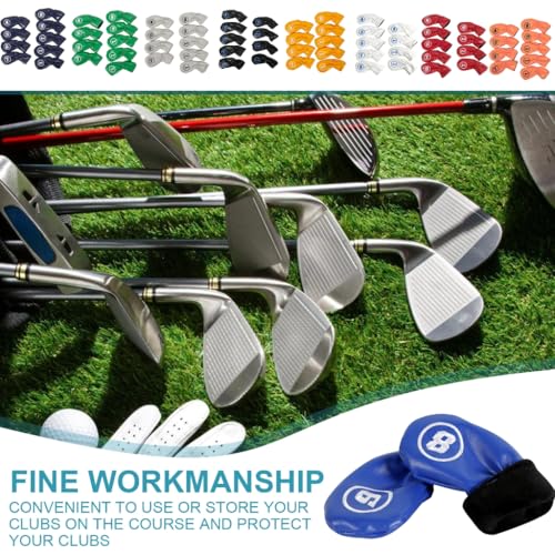 ECVGHD Lot de 9 housses de tête de golf synthétiques en polyuréthane avec grand nombre de têtes de golf – vue 6