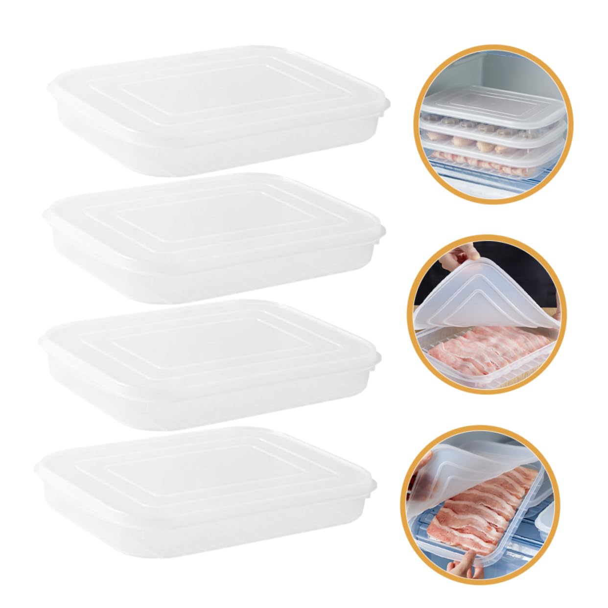 Ciieeo 8 Pz più croccante contenitore con coperchio supporto per la pancetta contenitore cucina contenitore ermetico contenitori per il pranzo all'aperto portapancetta per