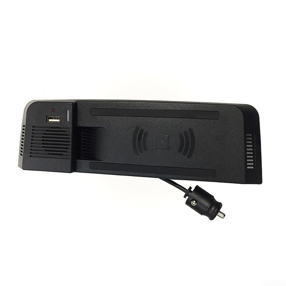 15W Caricabatterie Wireless Auto per A4 Q5 Rapido 15W Wireless | Ricarica rapida da 15 W, ventola integrata, protezione da surriscaldamento, compatibile per a4/Q5/per a5, design nero