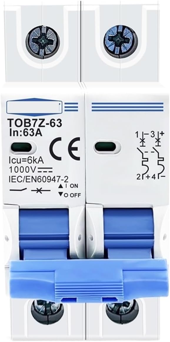 2P DC 1000V Circuit Breaker 3A 6A 10A 16A 20A 25A 32A 40A 50A 63A(40A)