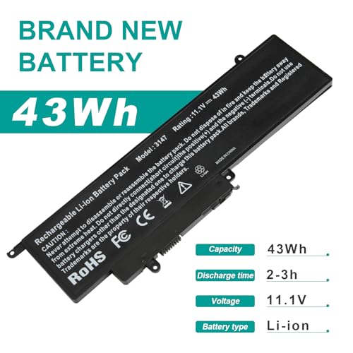 Image of GK5KY Laptop Battery for Dell Inspiron 11 3000 3147 3148 3153 3152 3157 3158 15 7000 7558 7568 13 7353 7359 7347 7348 7352 92NCT 092NCT 4K8YH 04K8YH RHN1C 0WF28 P20T P20T001 P55F P55F001 451-BBKK