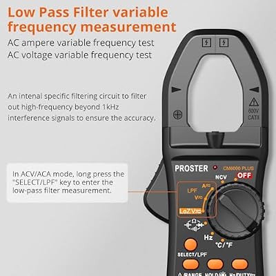 6000 Count Digital Clamp Meter - 6000 Count Smart Multimeter