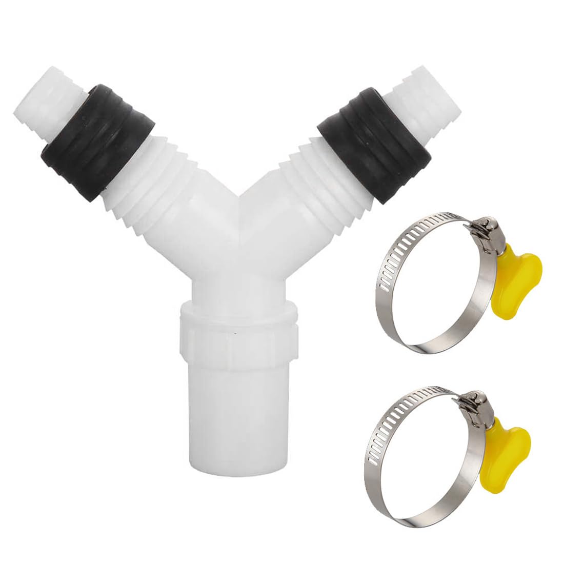 Adattatore A Y In PVC Per Doppio Scarico – Collegare Lavastoviglie E Lavatrice Su Tubo Da 40 Mm, Antiriflusso E Facile Da Installare