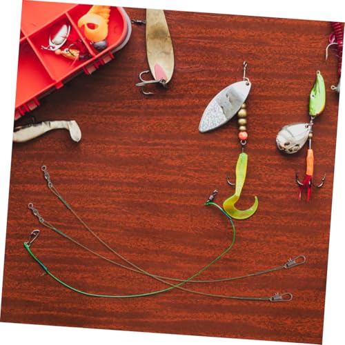 30 Piezas Líderes de Pesca de Acero Bite con Mosquetones Giratorios miniatura 5