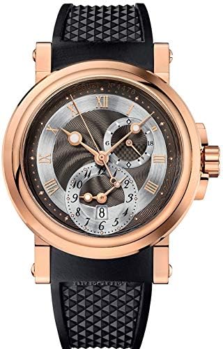 Marine Dual Time Rose Gold Watch 5857BR/Z2/5ZU