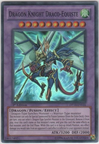 Yu-Gi-Oh! - Dragon Knight Draco-Equiste (DP10-EN016) - Duelist Pack 10: Yusei Fudo 3-1st Edition - Super Rare