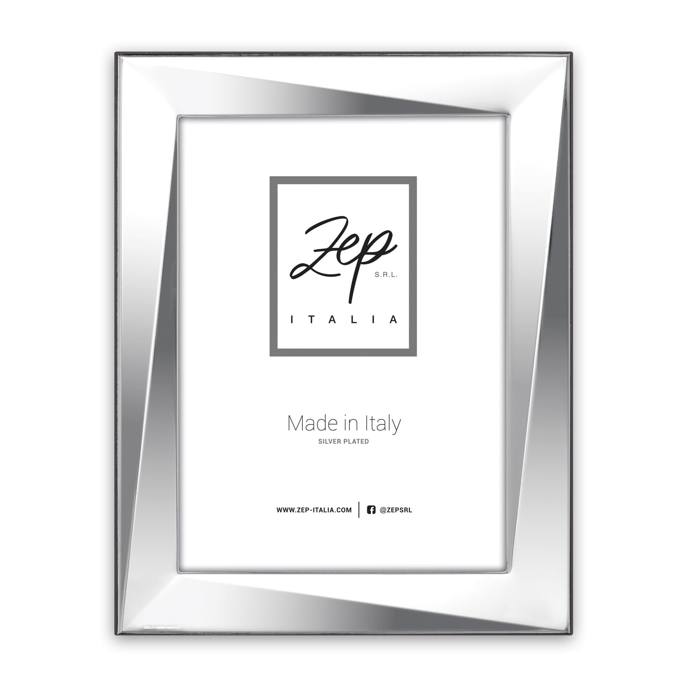 zep srl Cornice SIRACUSA da Tavolo in Silver Plated per foto 13X18, Posizionabile Orizzontalmente. Placcata Argento. Made in Italy