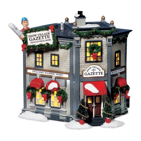 Department 56 Snow Village Gazette Building Cover