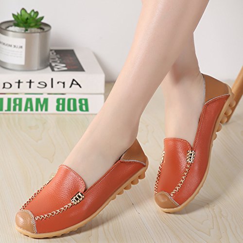 Mocassim Feminino VenusCelia Natural Comfort, Orange&yellowpatches, 6.5