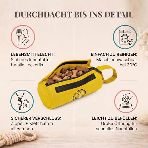 HUND IST KÖNIG Futterdummy für Hunde - Apportierbeutel für Hunde/Futterbeutel Hundetraining klein - Für alle Hunderassen - Perfekt für Dummy Hundetraining + Trainings-eBook, Futterbeutel-Hund