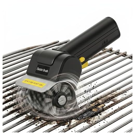 Pexucalm Electric BBQ Grill Brush, Cordless Grill Cleaner, Black