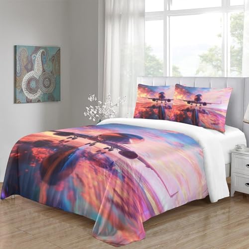 Housse de couette avion de passagers 3d literie douce respirante - 5