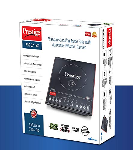 Prestige PIC 3.1 V3 2000 Watts Induction Cooktop | Black |Automatic Whistle Counter | Touch Panel | Indian Menu Options | Voltage Regulator |... - Image 6