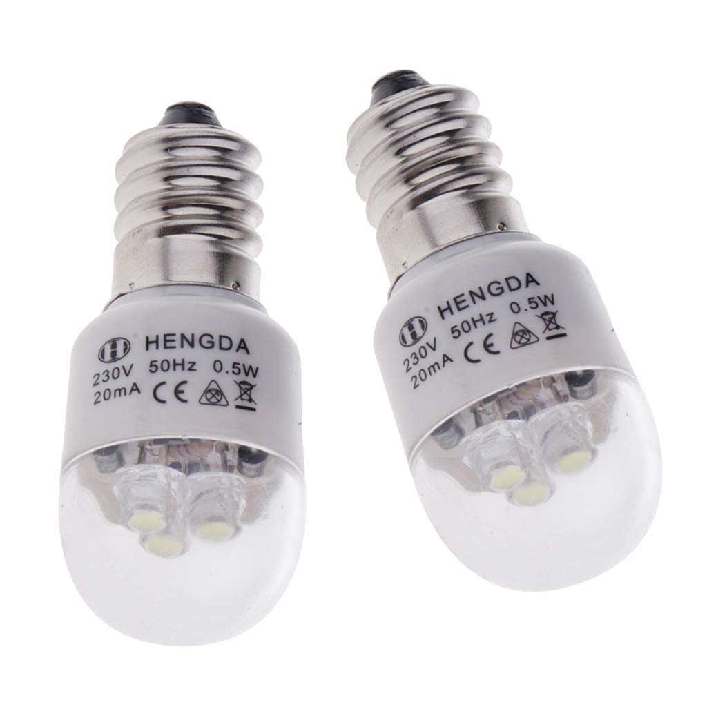 Unbekannt Light 2 Pieces Led Bulbs 0.5W For Brother Singer Feiyue Acme Juki Butterfly Domestic Sewing Machine