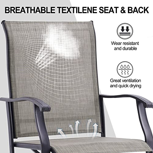 Vantiorango Outdoor Swivel Patio Bar Stools, Set Of 2 All-Weather Bar Height Patio Chairs Furniture, Textilene Outside Bar Stools For Pool Lawn Garden Backyard #TOP4