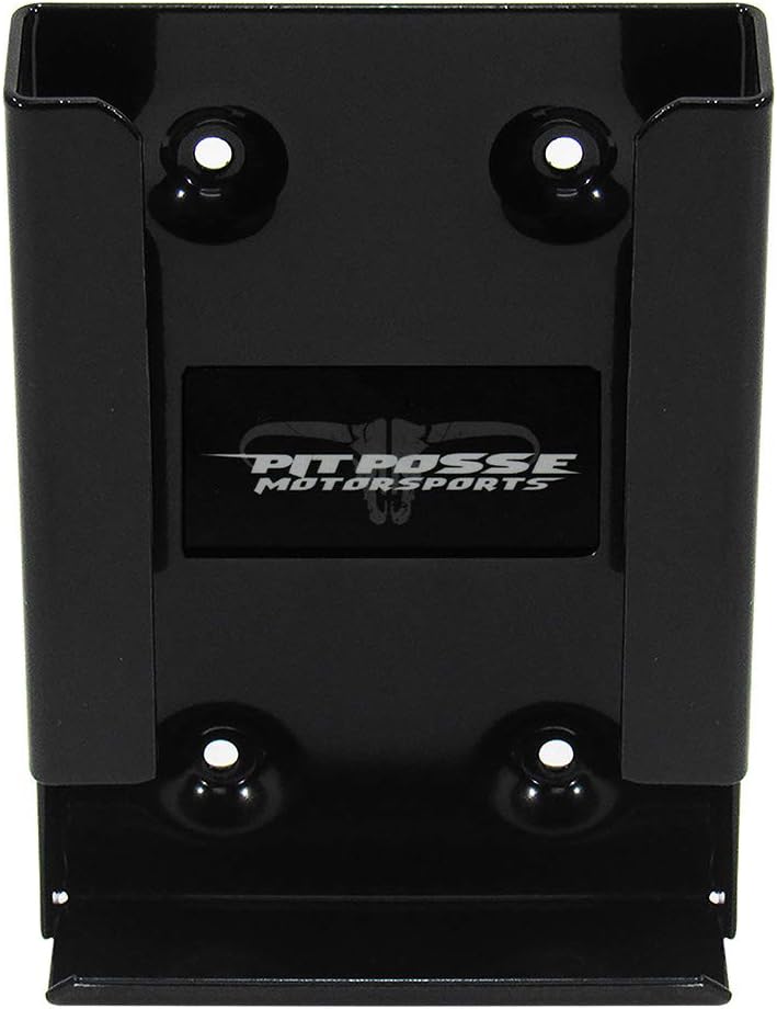 Pit Posse 803BK Spark Plug Dispenser Rack 6 Mount Holder Aluminum Hanger Storage Organizer for Enclosed Race Trailer, Garage, Automotive Shop, Workshop (Black)