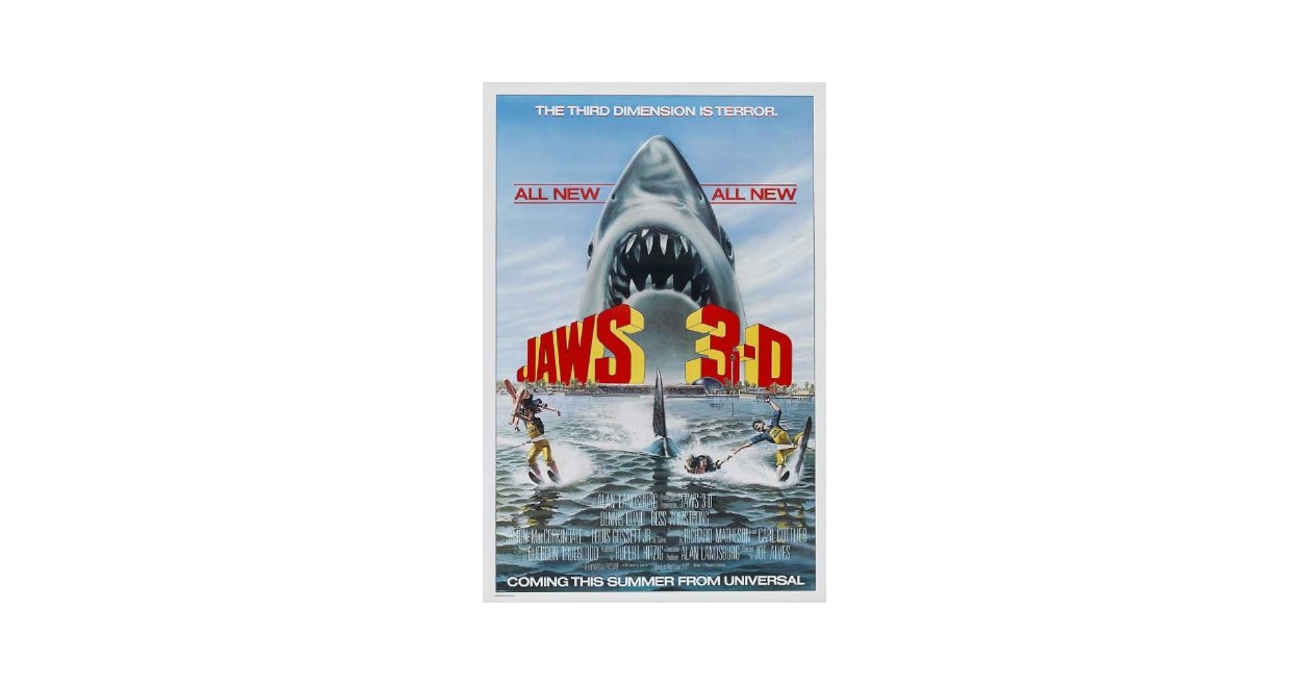 Amazon.com: Jaws 3-D 27x40 Movie Poster (1983): Lithographic
