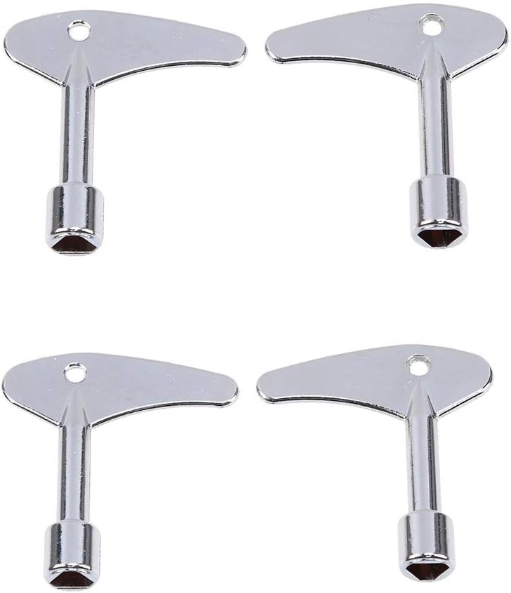 UCTOP STORE 4 Pcs Triangle Spanner Key Set, 6.2 x 5.7 cm, Silver, Stainless Steel, Elevator Door Release, Electric Cabinet Key