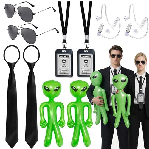 iSharely Secret Agent Costume Accessories Set Spy Fancy Dress Kit (D)