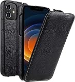 ✅ 360-GRAD-SCHUTZ: Robuste iPhone 12/12 Pro Lederhülle mit lederbezogenem, stoßfestem Case und leicht gepolstertem Klappdeckel – zuverlässiger Schutz vor Kratzern, Dellen und zersplittertem Display durch Stöße und Stürze