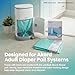 Janibell Akord 330 Adult Diaper Pail Refill Liners, 2 Count – Fits Akord Diaper Pail, Odor Locking, Easy Cut & Tie, Hands-Free Disposal, Continuous Liner – Each Liner Holds Up to 560 Adult Briefs