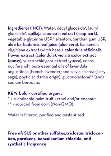 Image of California Baby Moisturizing Handwash - Light Scented Lavender & Clary Sage, Non-Drying Cleansers, Everyday Use for Sensitive Skin & Eczema, 100% Plant-Based - USDA Certified, Calendula 8.5oz
